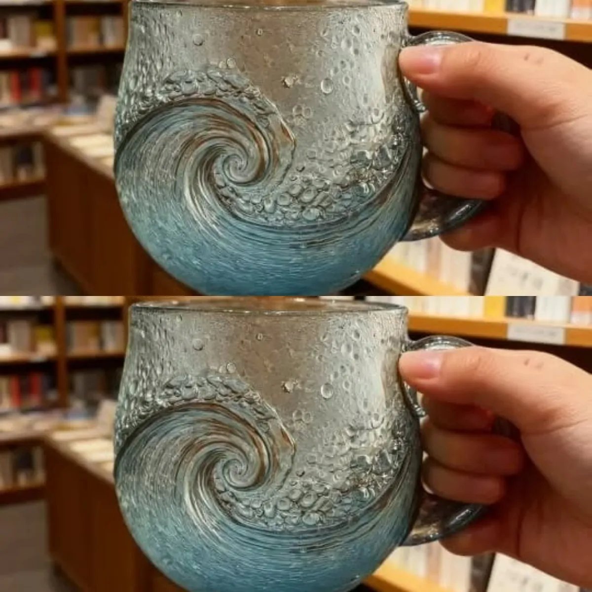 🎄Christmas Best Gifts🔥 Unique Handcrafted Sea Glass Ocean Wave Mug🎁