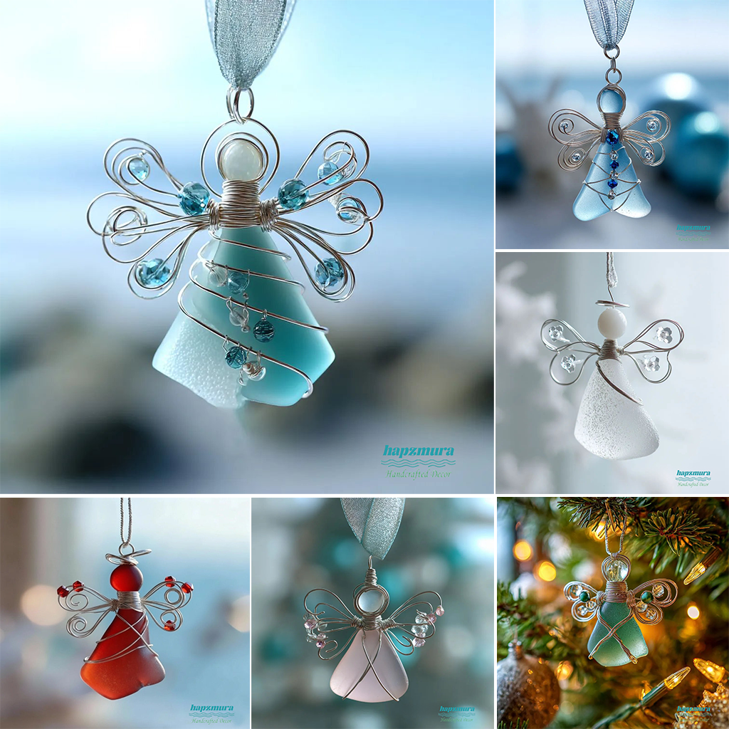 🌊Handmade Sea Glass Angel Ornament(Buy 6 Free Shipping Now)