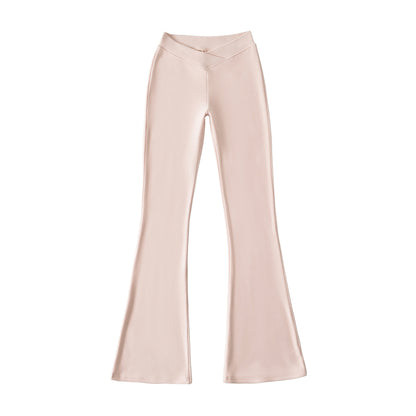 V-shaped low waisted slightly flared pants
