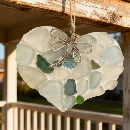 🔆Handmade Sea Glass Heart — A Little Piece of Peace