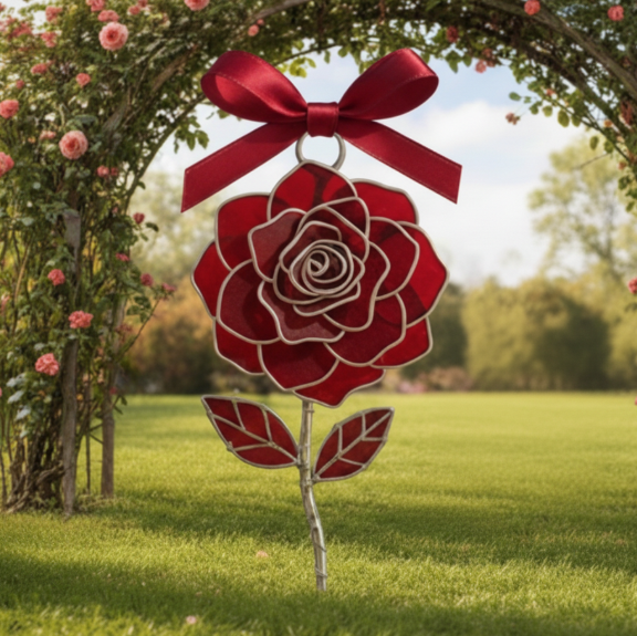 💐Handcrafted Sea Glass Flower Sun Catchers