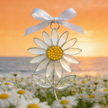 💐Handcrafted Sea Glass Flower Sun Catchers