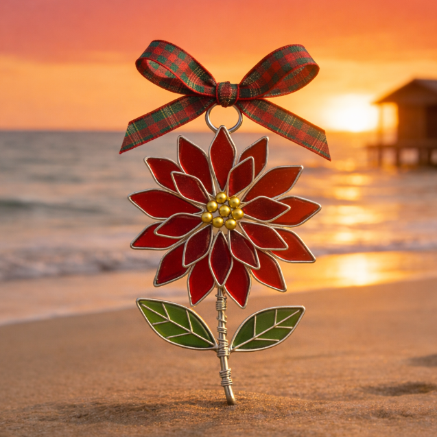 💐Handcrafted Sea Glass Flower Sun Catchers