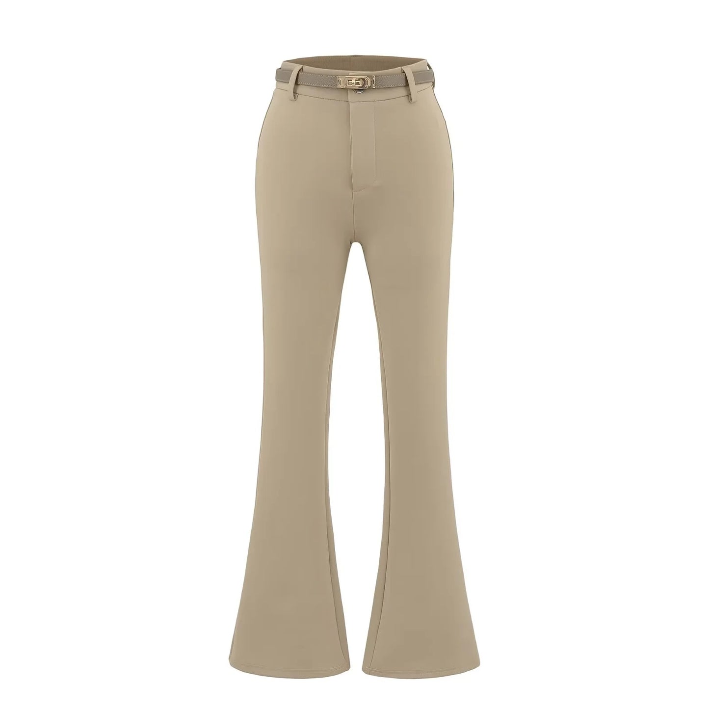 Micro flared pants with waistband