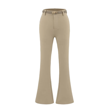 Micro flared pants with waistband