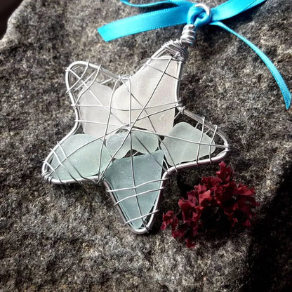 ⭐Sea Glass Star Gift❤️bring joy and good fortune.🧡