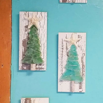 🌲DIY Sea Glass Christmas Tree