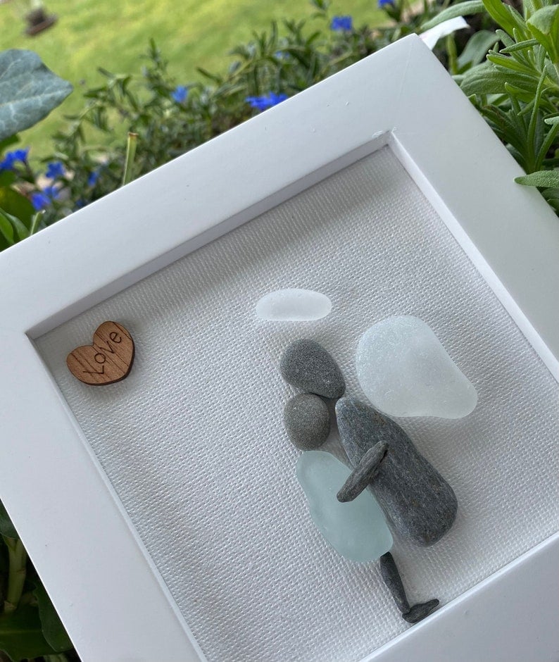 🎁2026💘Memorial Gift Sorry for your loss Gift Sea Glass Art Sympathy Gift