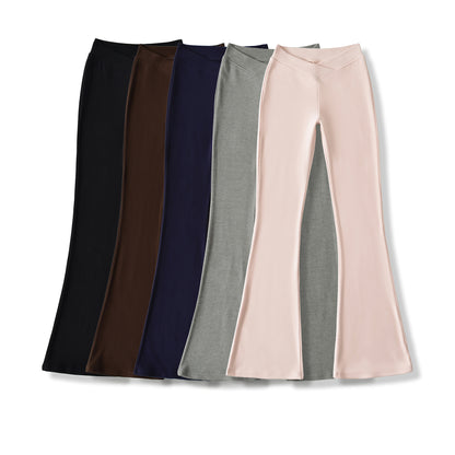 V-shaped low waisted slightly flared pants