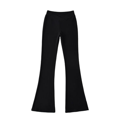 V-shaped low waisted slightly flared pants