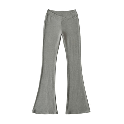 V-shaped low waisted slightly flared pants