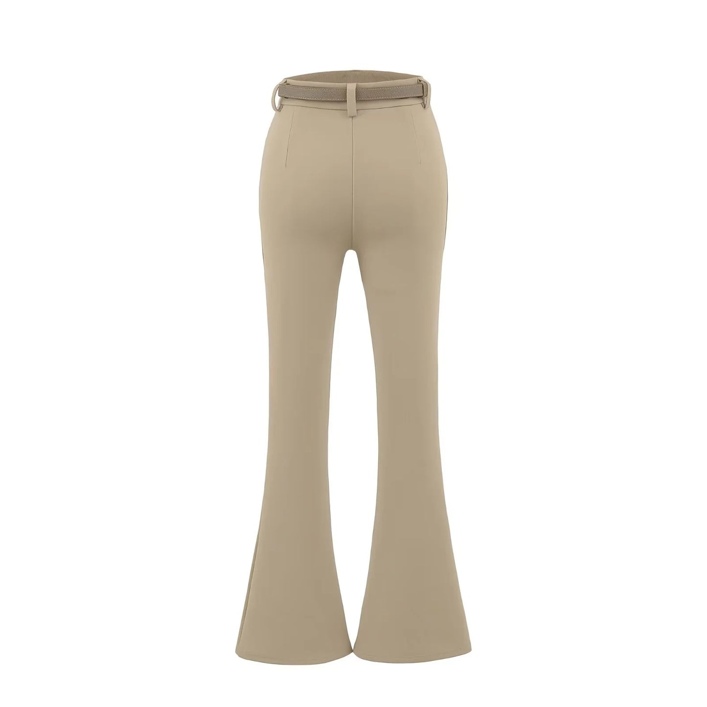 Micro flared pants with waistband