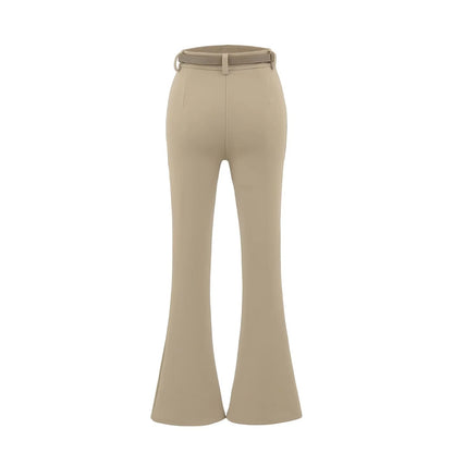 Micro flared pants with waistband