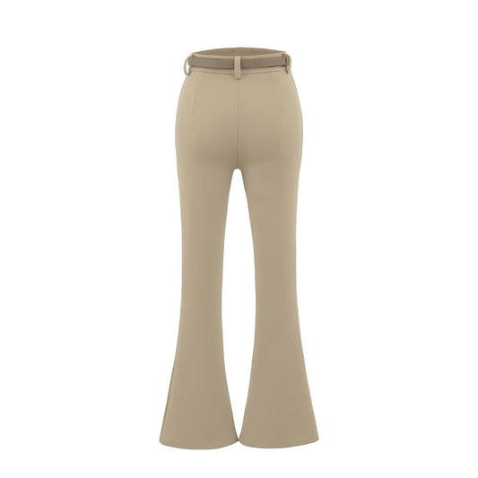 Micro flared pants with waistband
