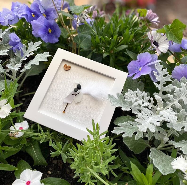 🎁2026💘Memorial Gift Sorry for your loss Gift Sea Glass Art Sympathy Gift