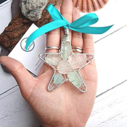⭐Sea Glass Star Gift❤️bring joy and good fortune.🧡